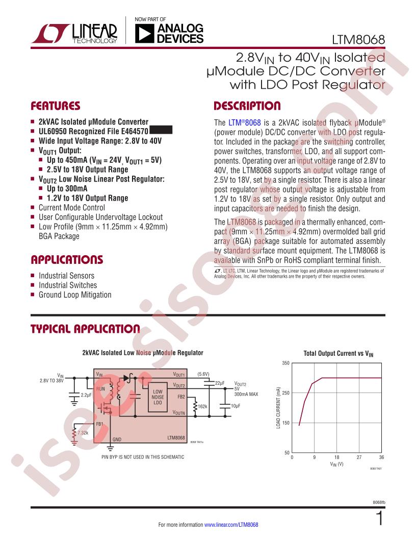 LTM8068 Datasheet