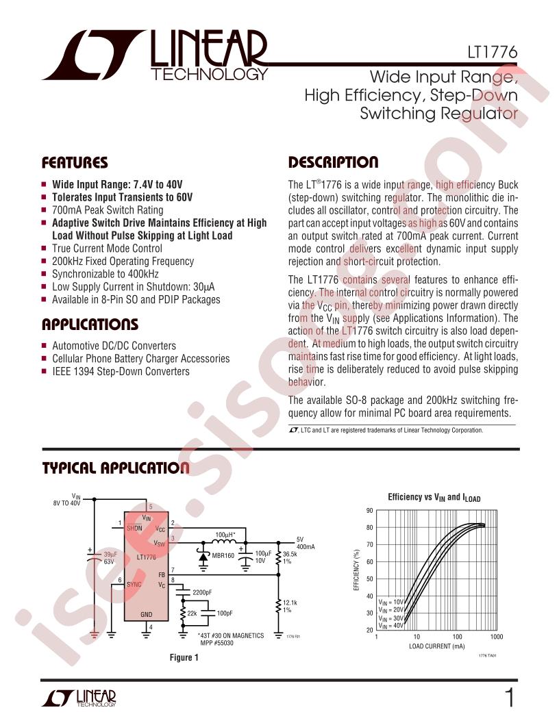 LT1776 Datasheet