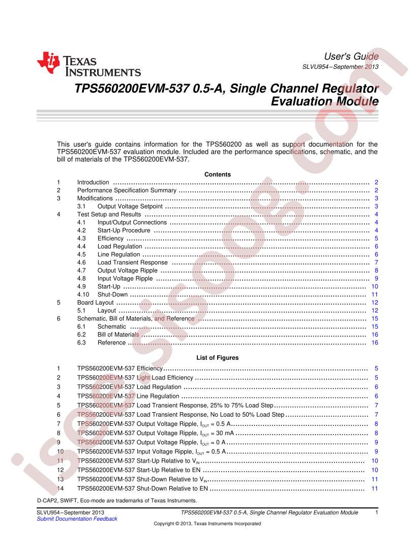 TPS560200EVM-537 User Guide