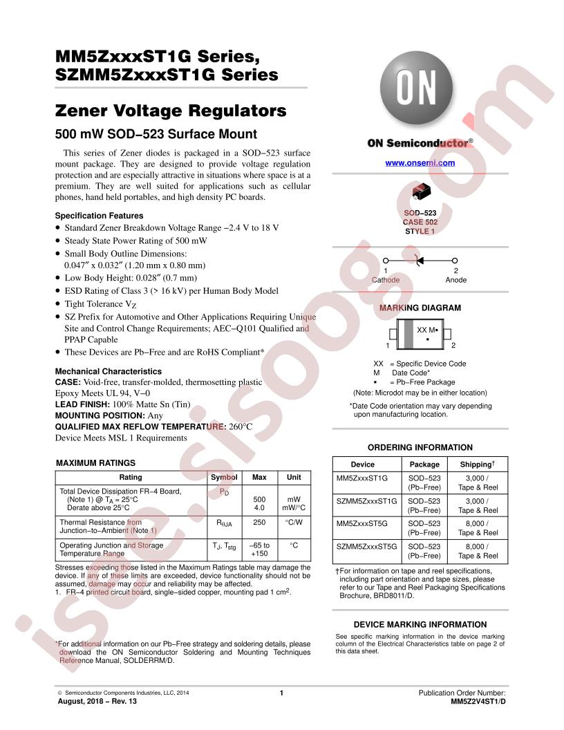 MM/SZMM5ZyyyST1G Series