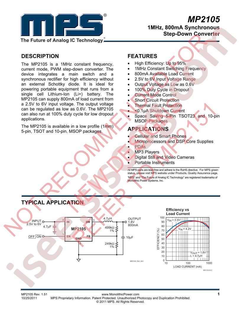 MP2105 Datasheet