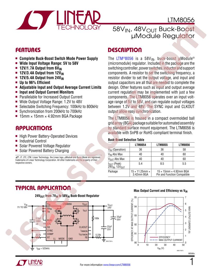 LTM8056 Datasheet