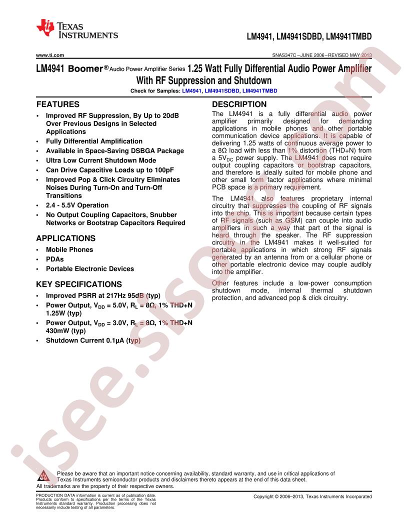 LM4941 (SDBD,TMBD)