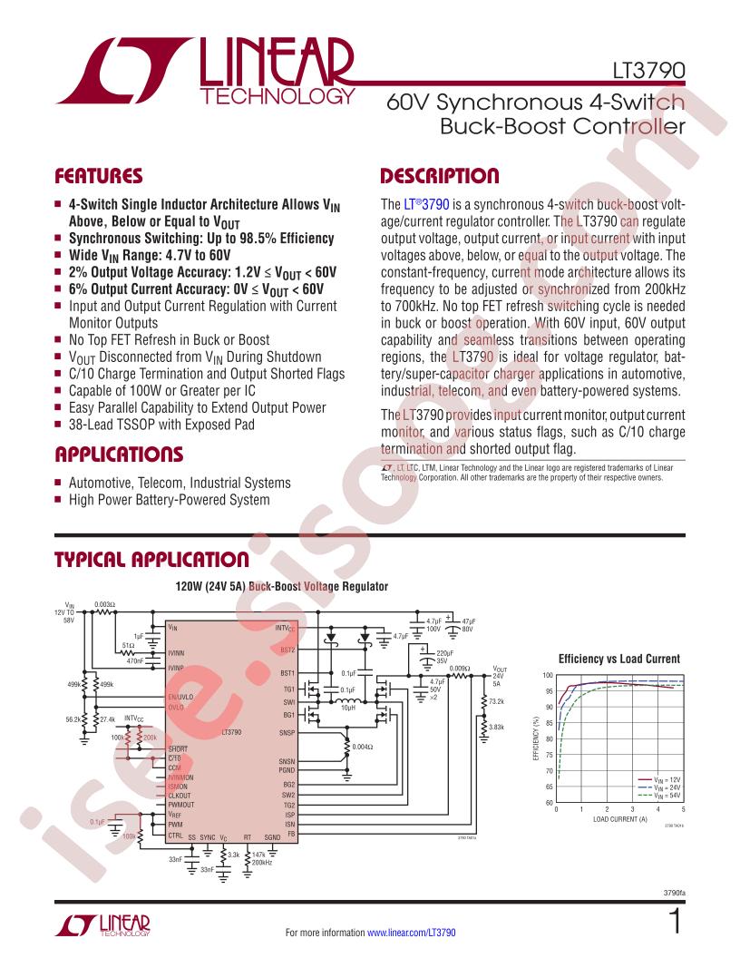 LT3790 Datasheet