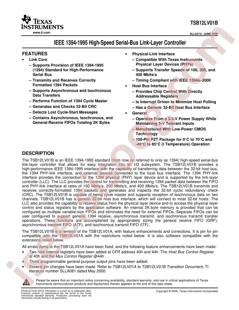 TSB12LV01B