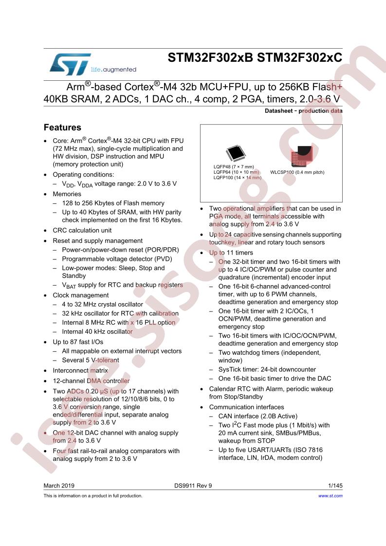 STM32F302xB, xC