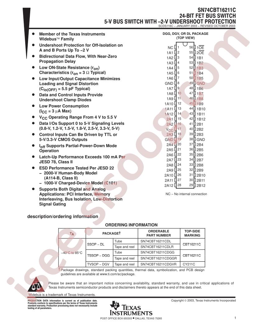 SN74CBT16211C