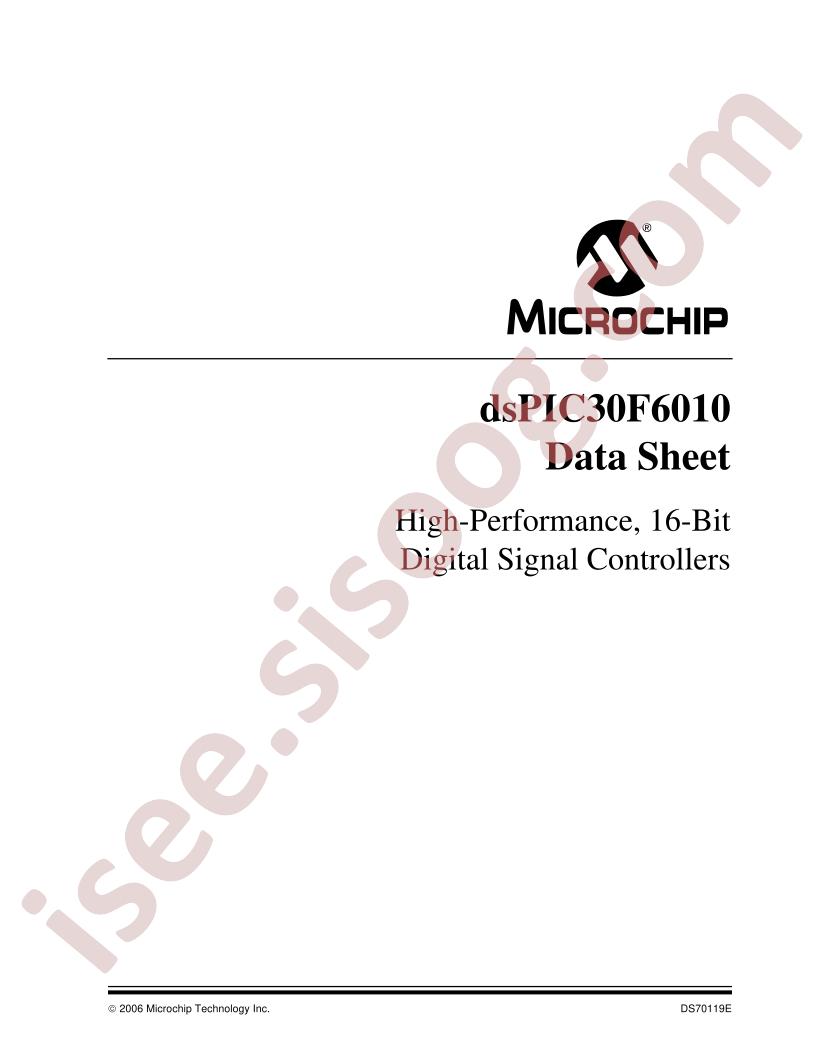 DSPIC30F6010 Data Sheet