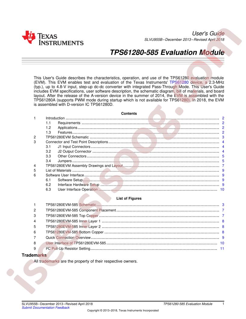 TPS61280EVM-585 User Guide