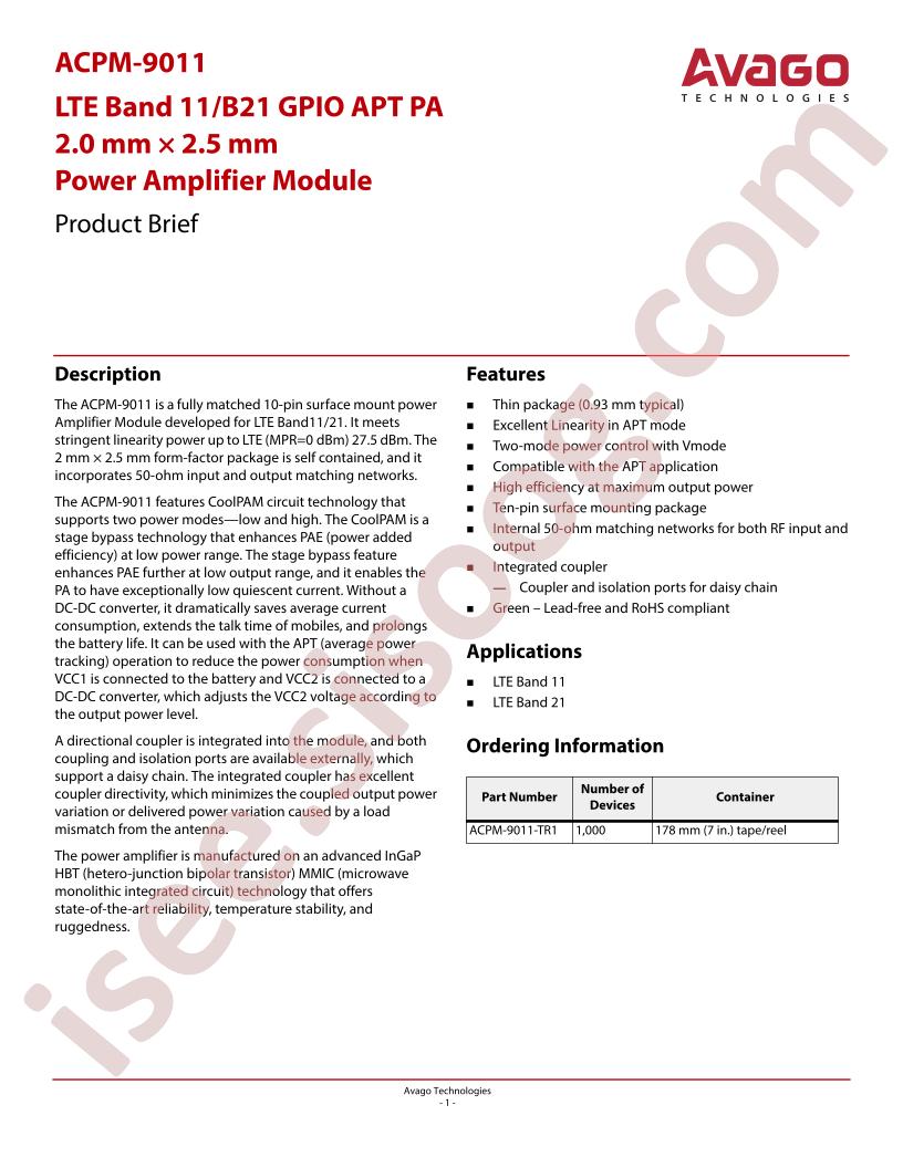 ACPM-9011 Brief