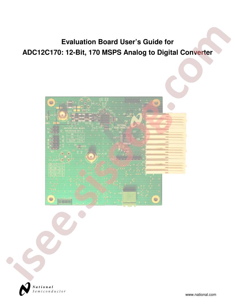 ADC12C170 Eval Brd Guide