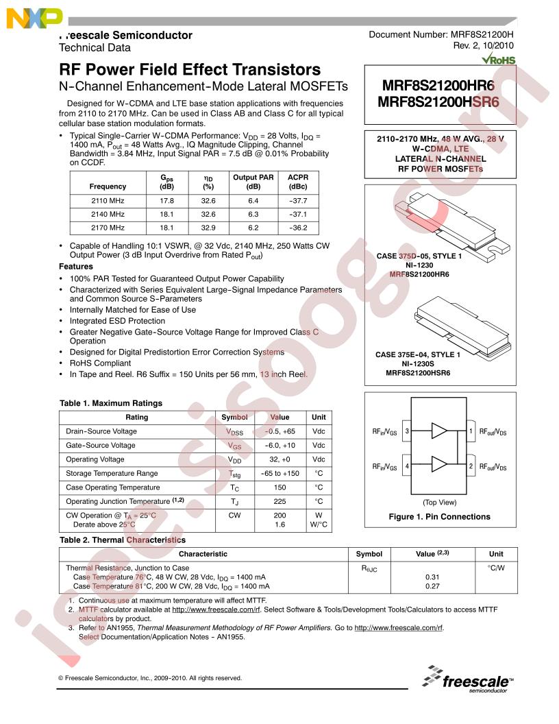 MRF8S21200H(S)R6