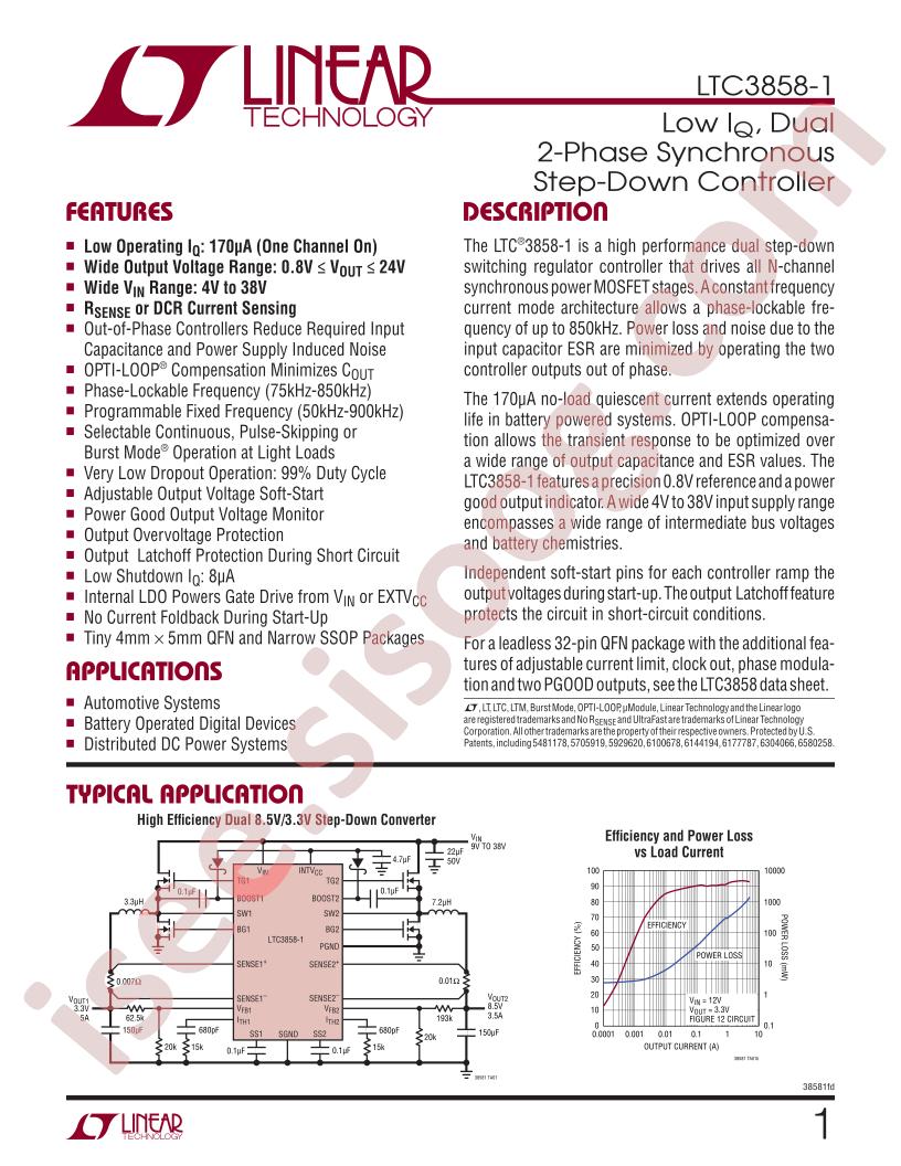 LTC3858-1 Datasheet