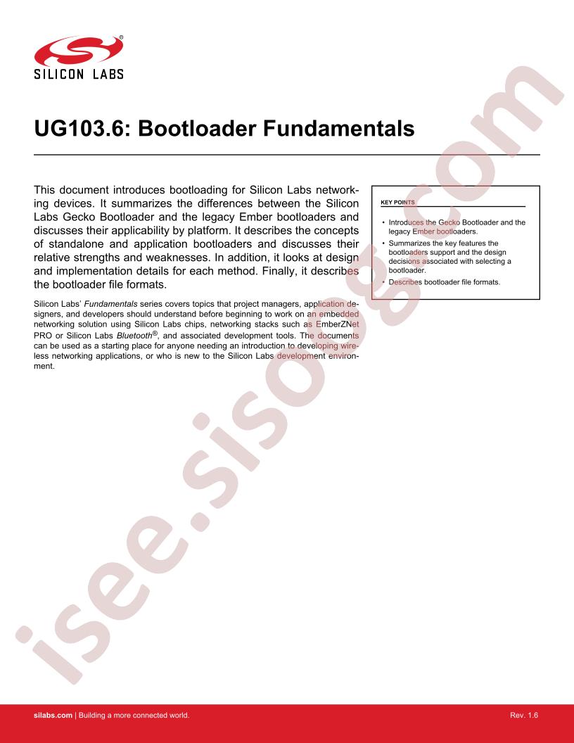 UG103.6: Bootloading Fundamentals