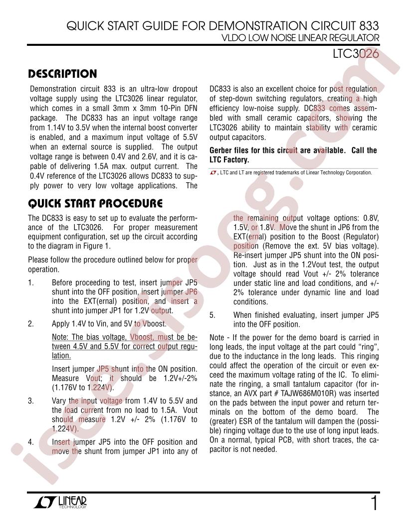 DC833A Quick Start Guide