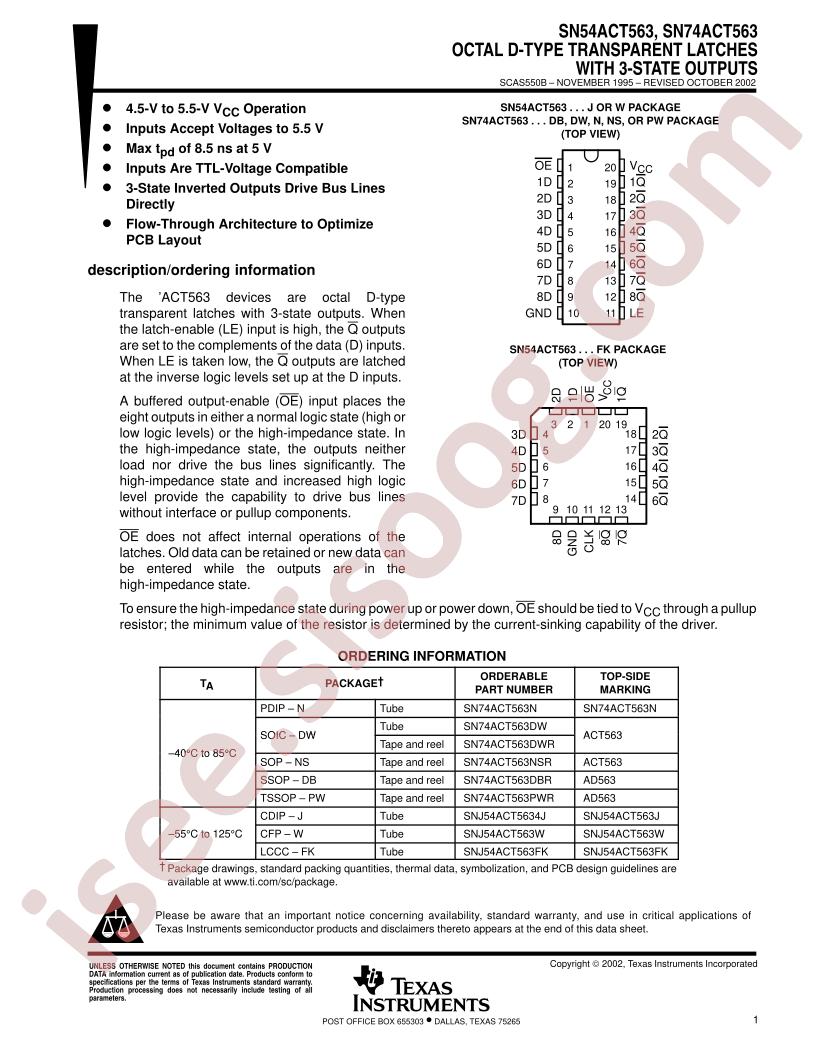 SN74ACT563