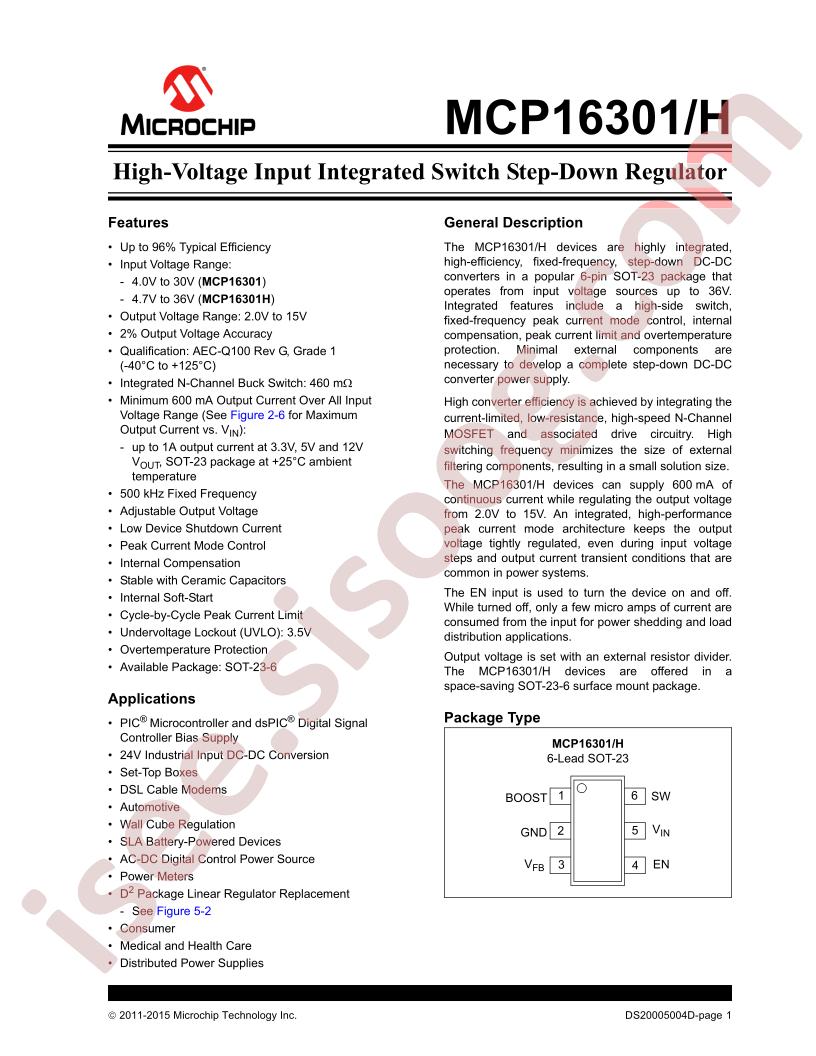 MCP16301/H Datasheet