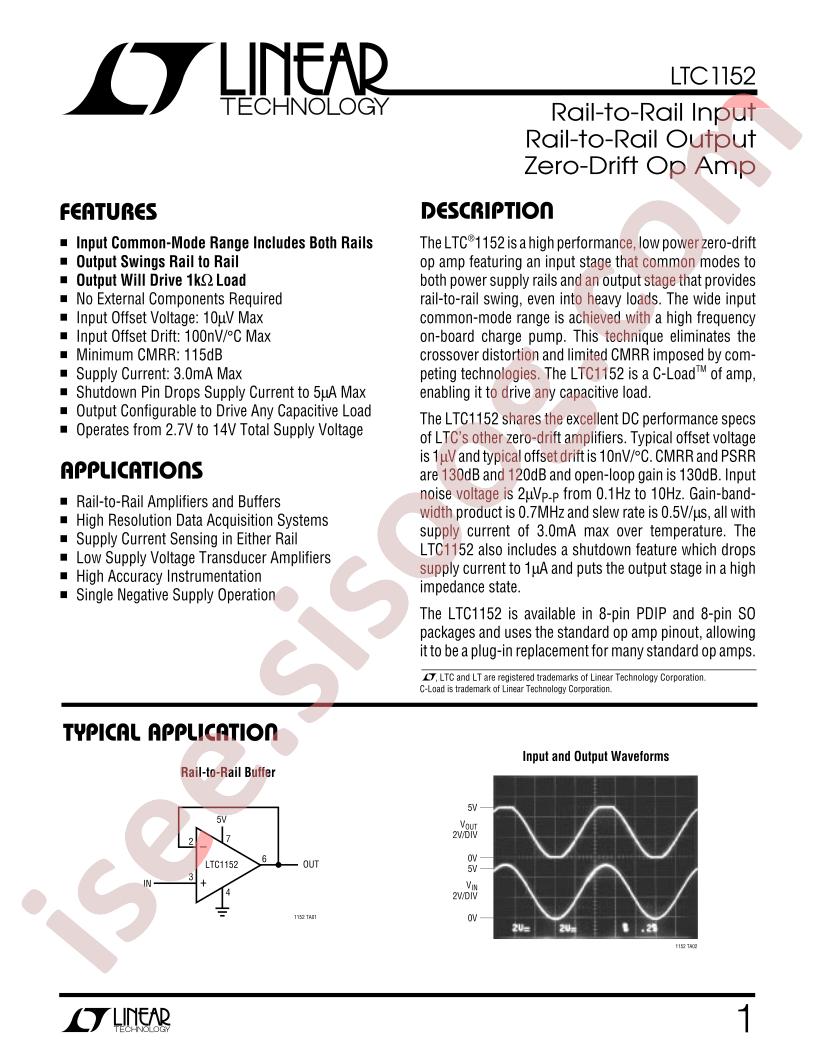 LTC1152 Datasheet