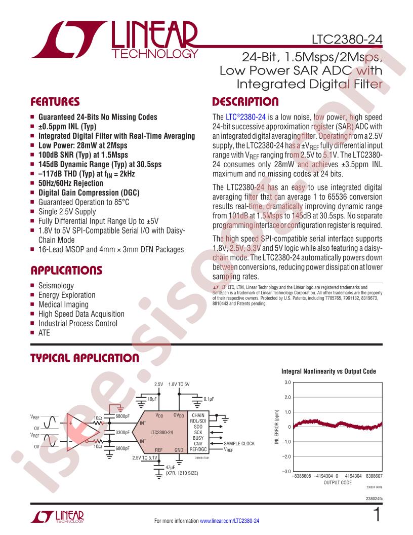 LTC2380-24 Datasheet