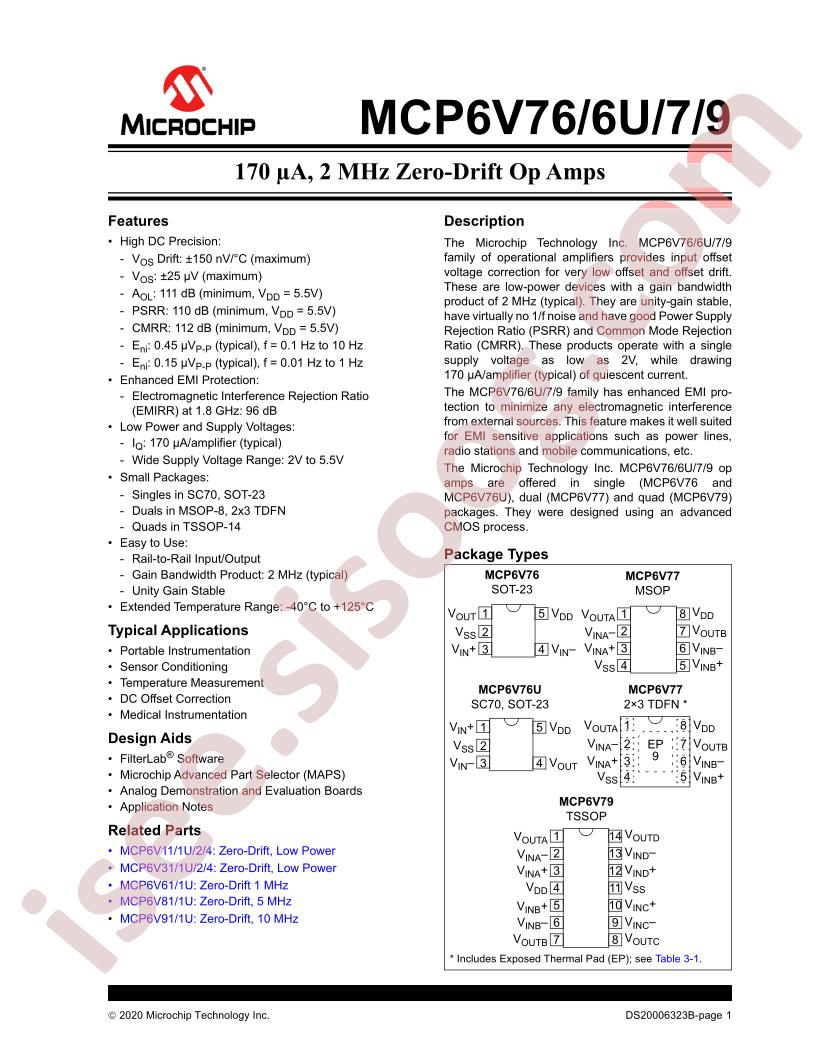 MCP6V76/6U/7/9~