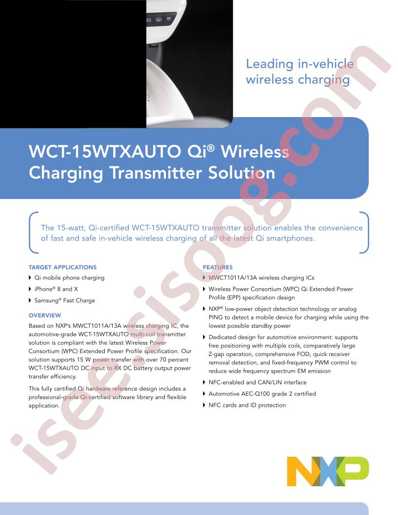 WCT-15WTXAUTO Fact Sheet