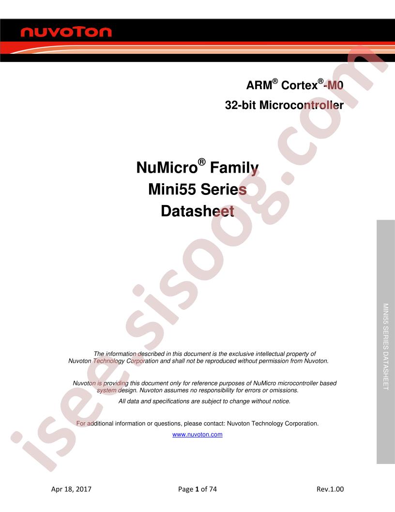 Mini55 Series Datasheet