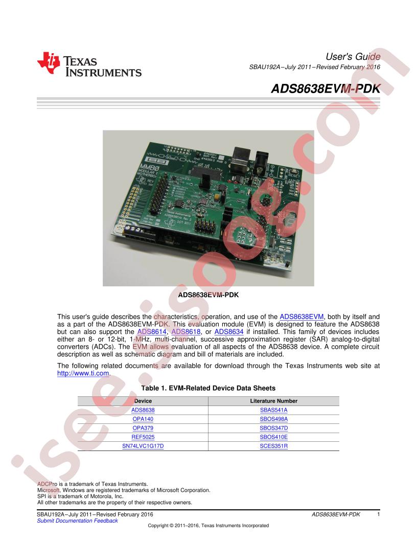ADS8638EVM-PDK
