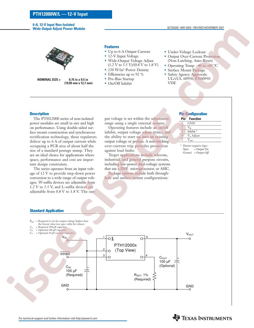 PTH12000W,L Series