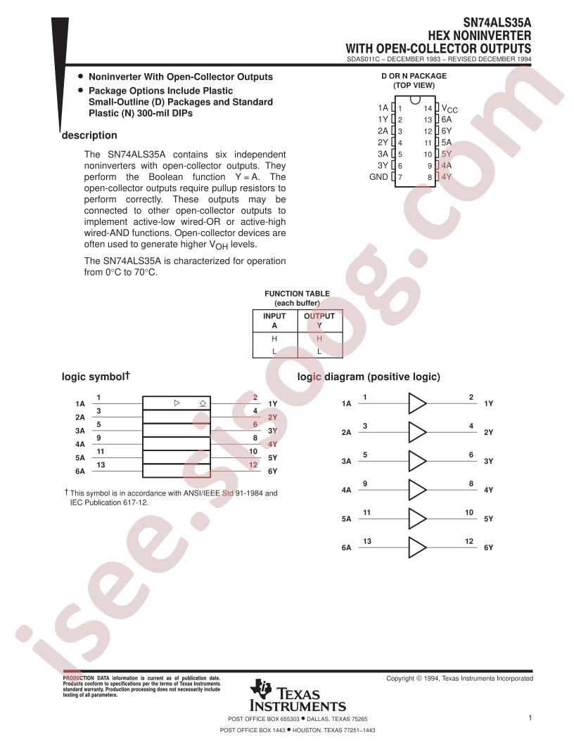 SN74ALS35A