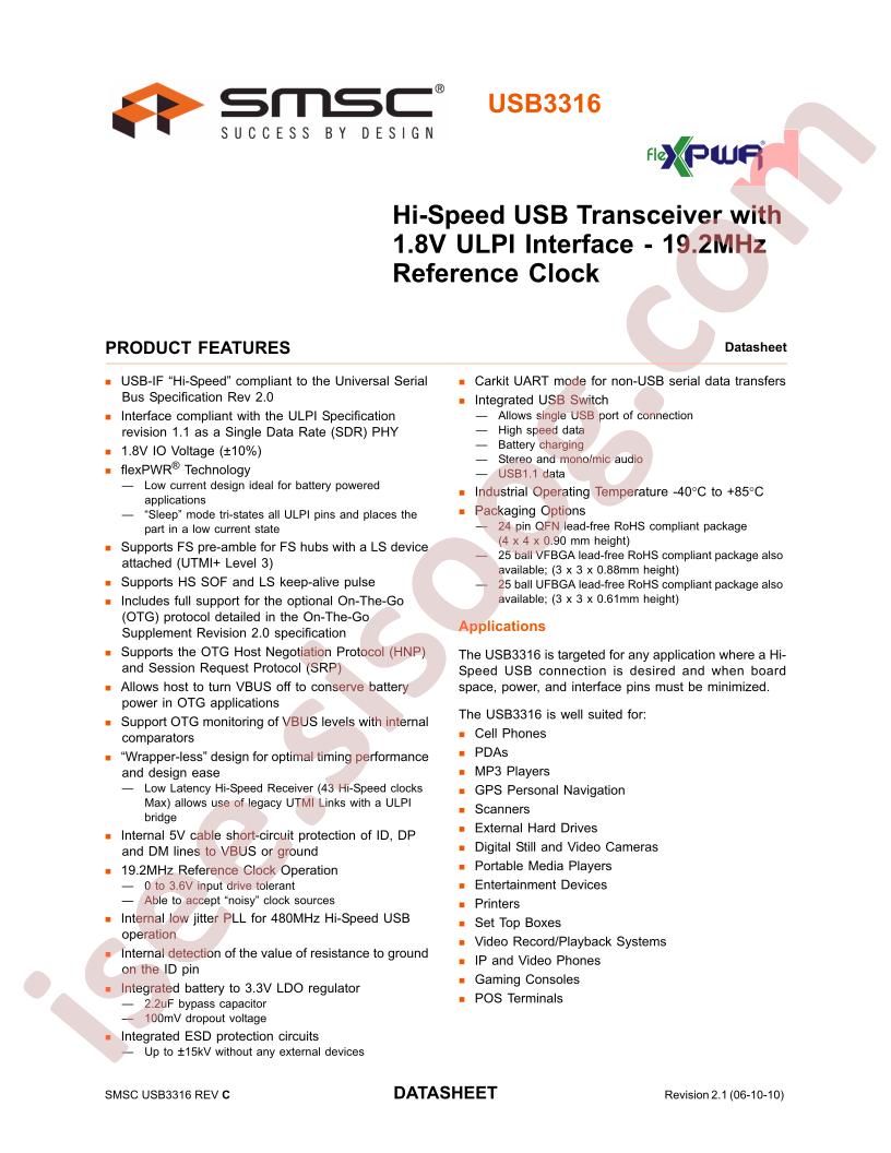 USB3316 Datasheet