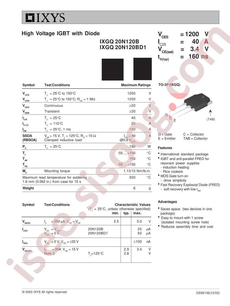 IXGQ20N120B(D1)