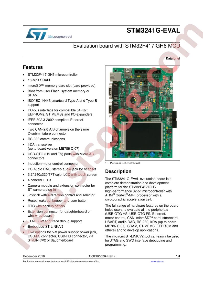 STM3241G-EVAL Brief