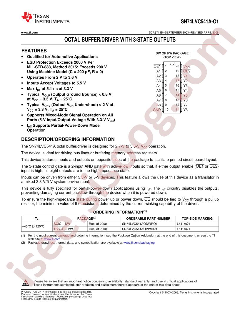 SN74LVC541A-Q1