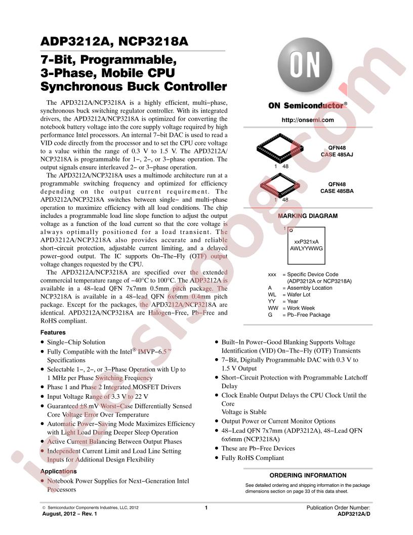ADP3212A, NCP3218A