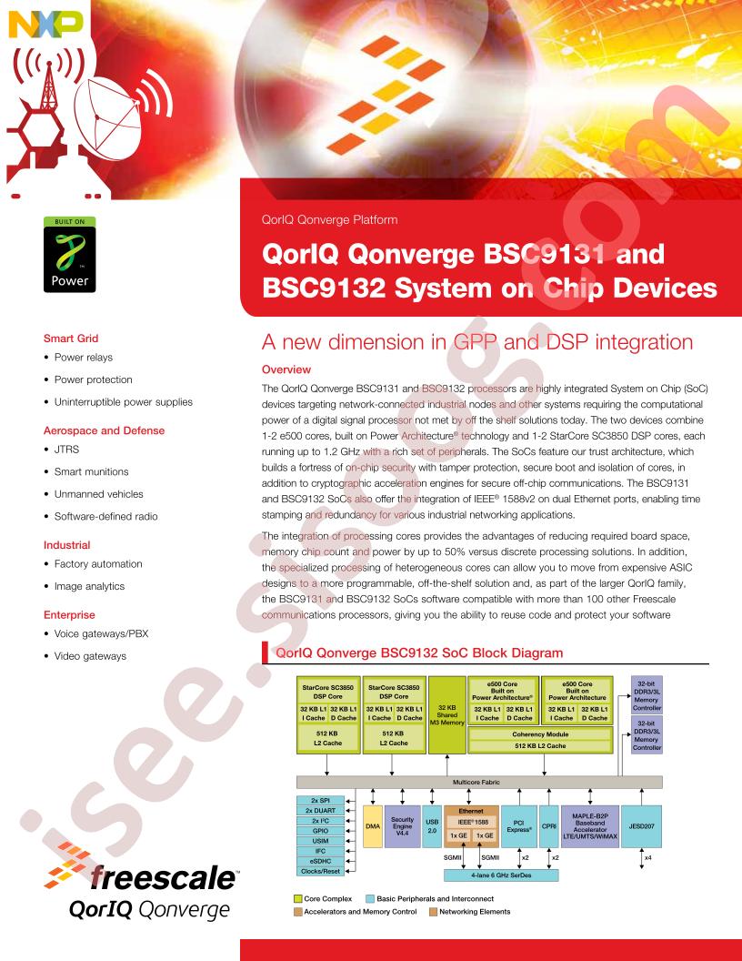 BSC9131, BSC9132 Fact Sheet