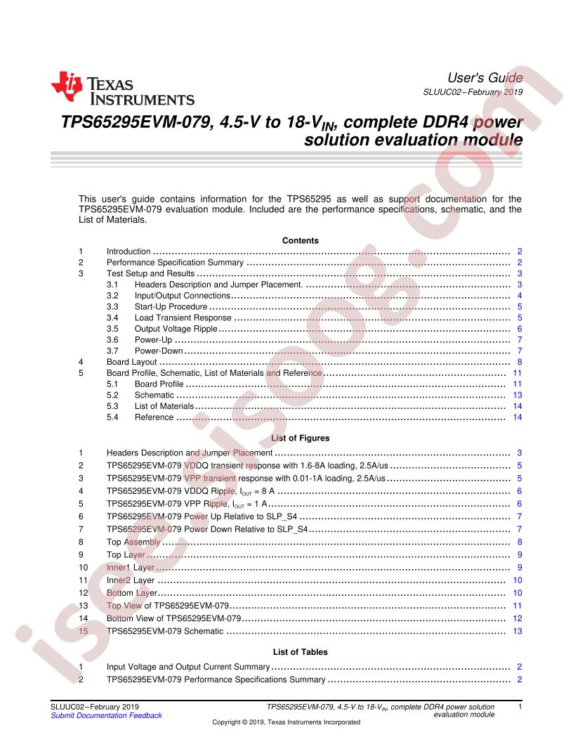 TPS65295EVM-079 User Guide