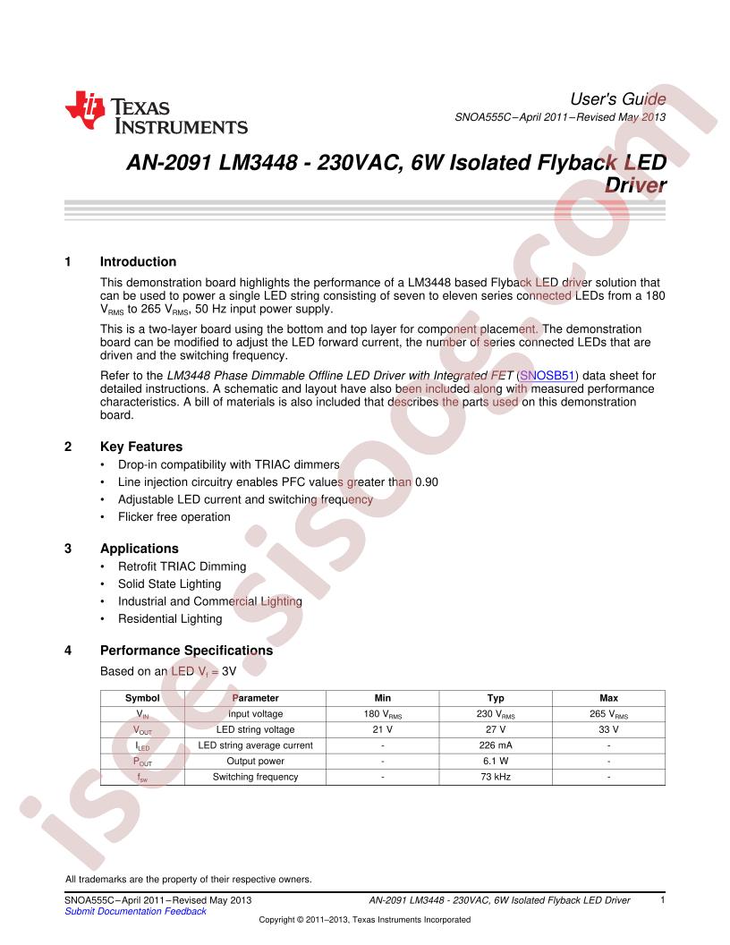 LM3448-230VAC User Guide