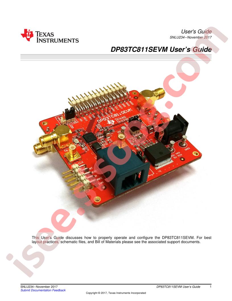 DP83TC811SEVM User Guide