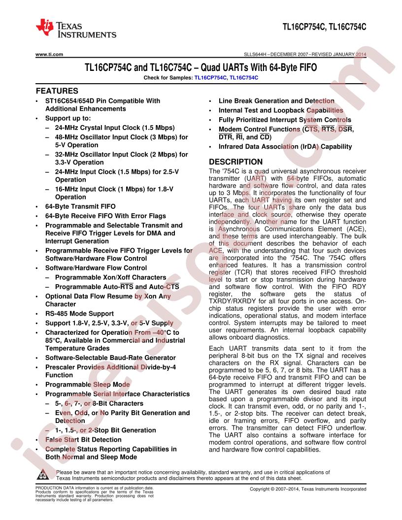 TL16CP754C, TL16CM754C, TL16C754C