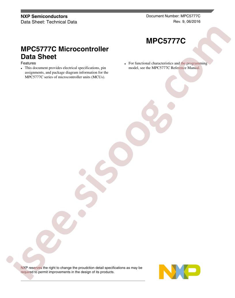 MPC5777C Datasheet