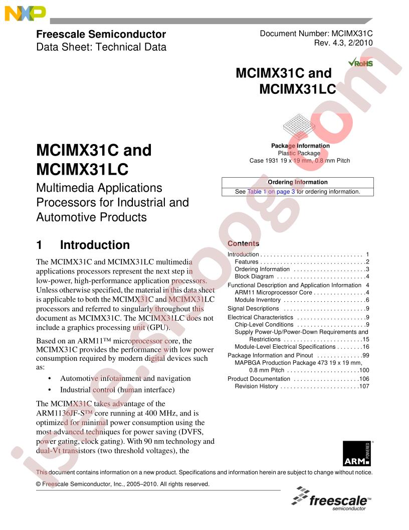 MCIMX31C/LC