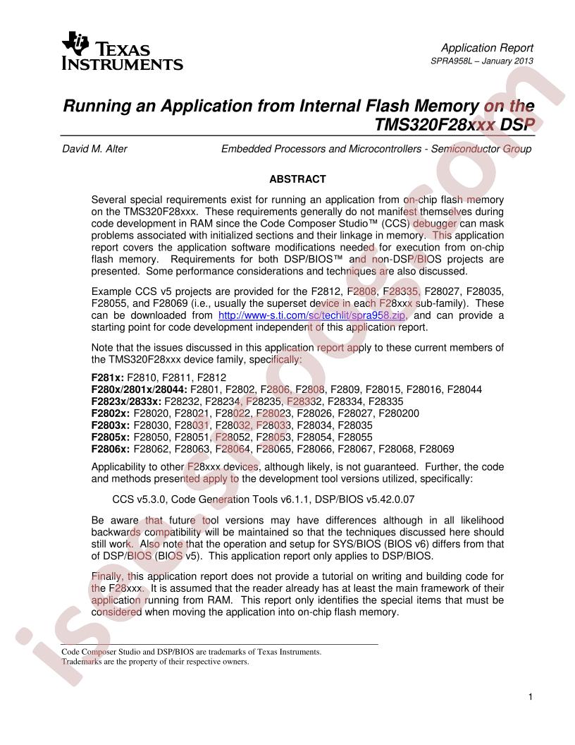 TMS320F28zzz DSP App Note