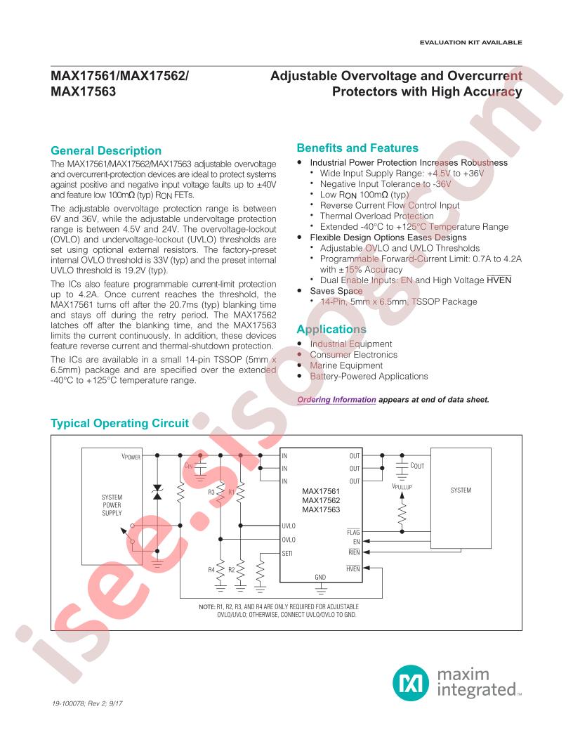 MAX17561-63 Datasheet