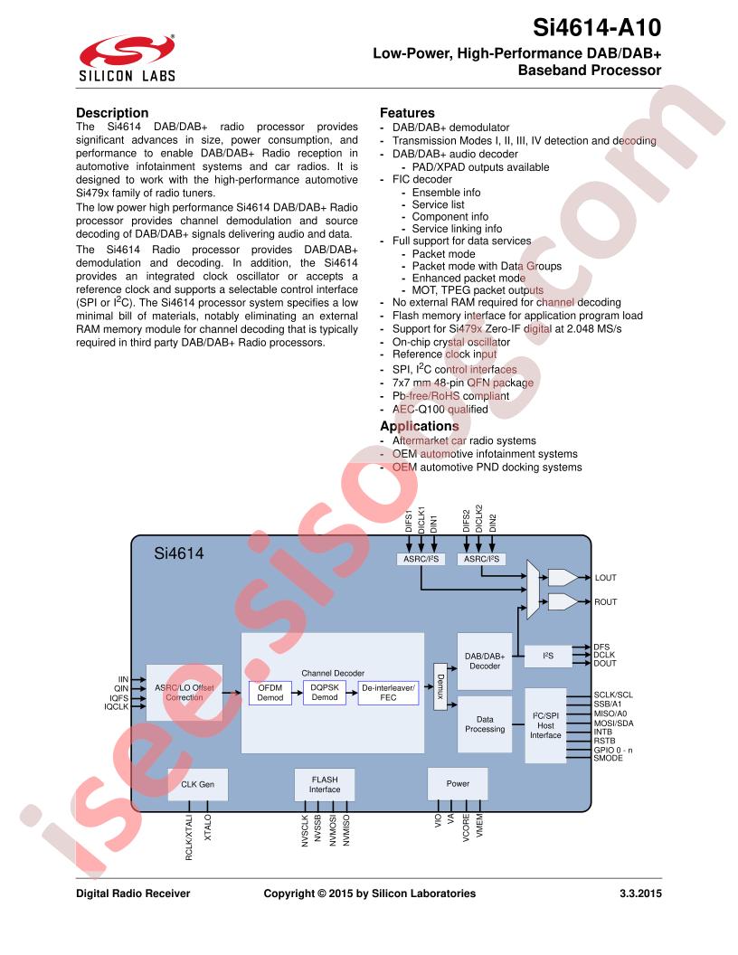 SI4614-A10 Data Short