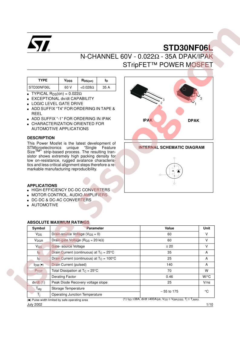 STD30NF06L