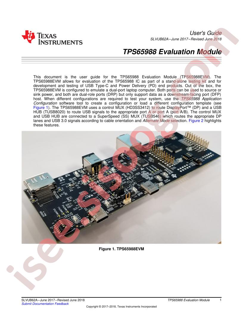 TPS65988EVM User Guide
