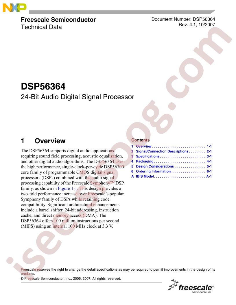 DSP56364 Series