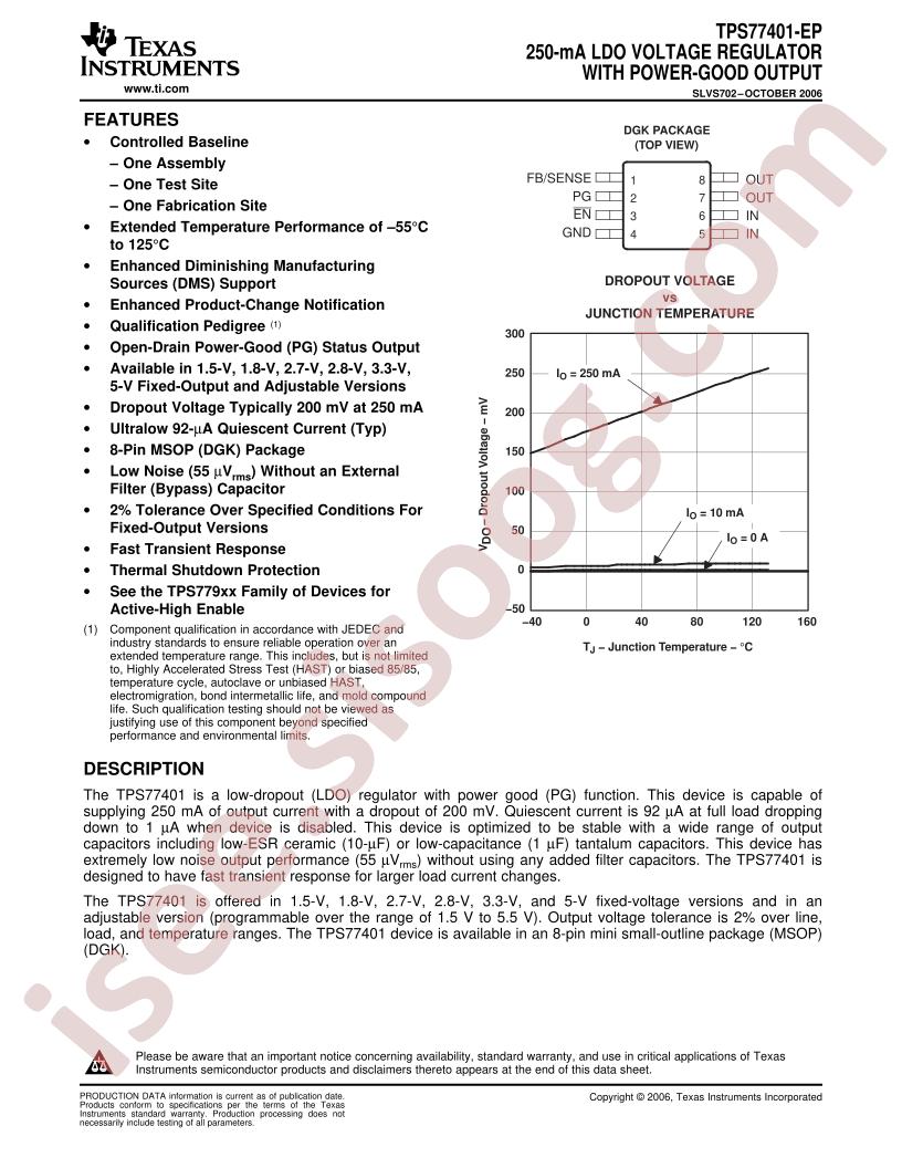 TPS77401-EP