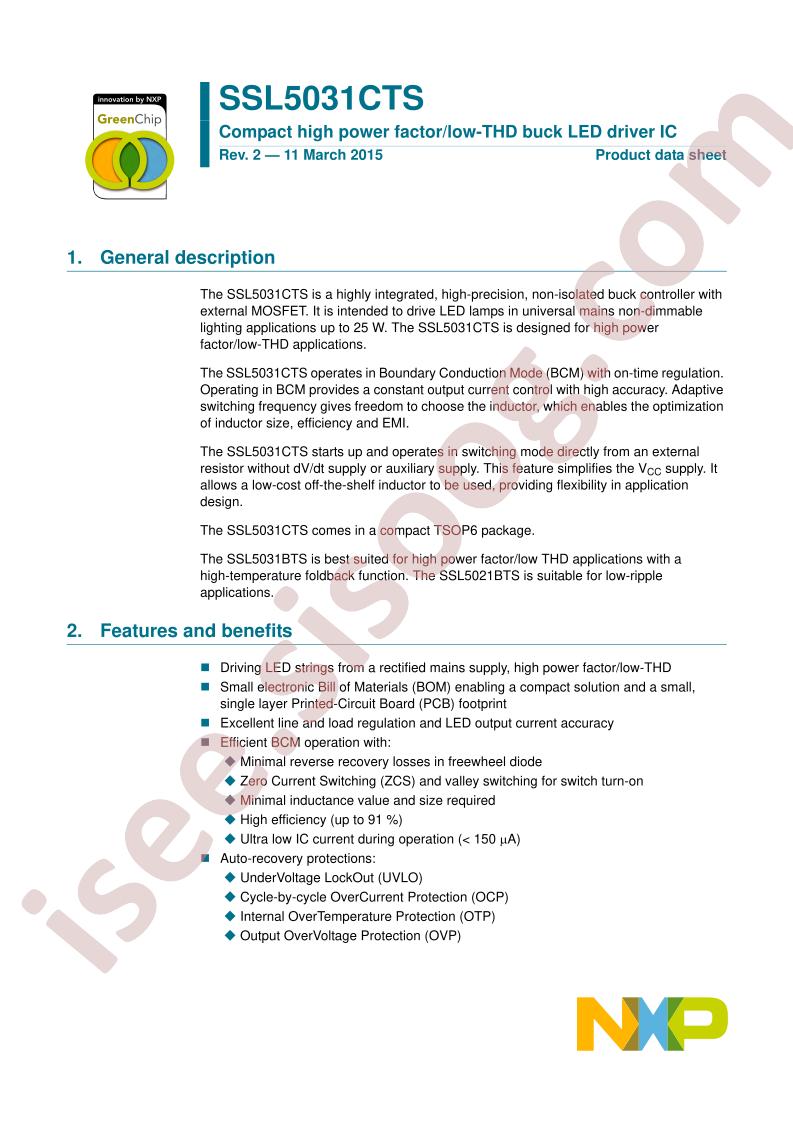 SSL5031CTS Datasheet