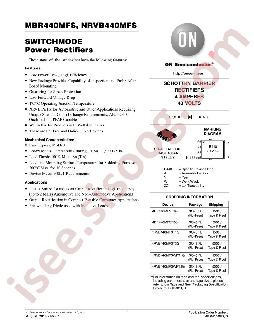 MBR440MFS, NRVB440MFS